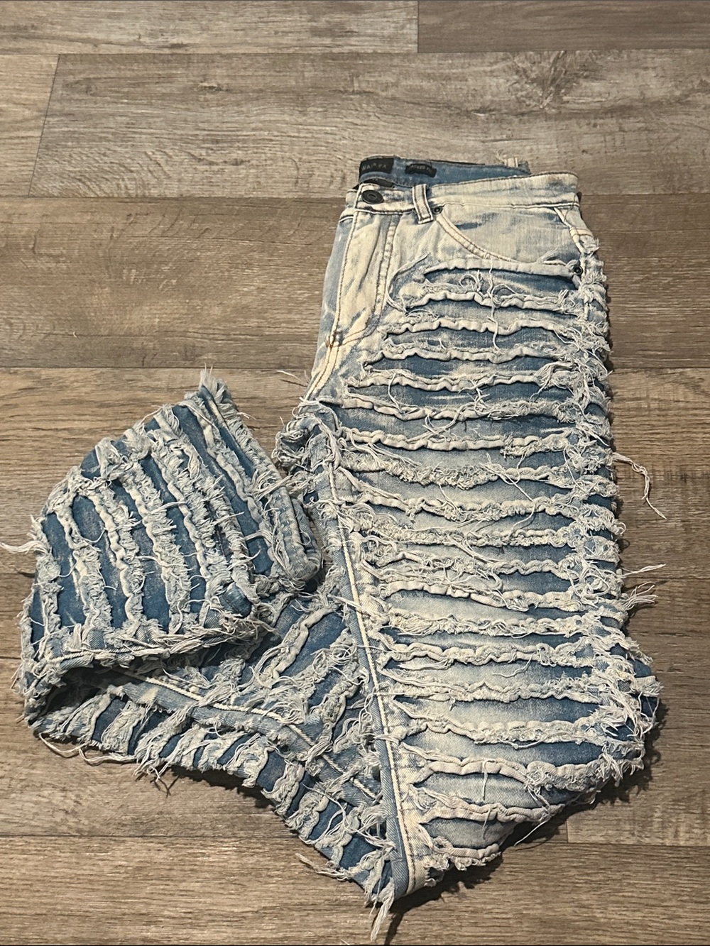 Men's Distressed Light Blue Jeans - Fashion Ripped Design